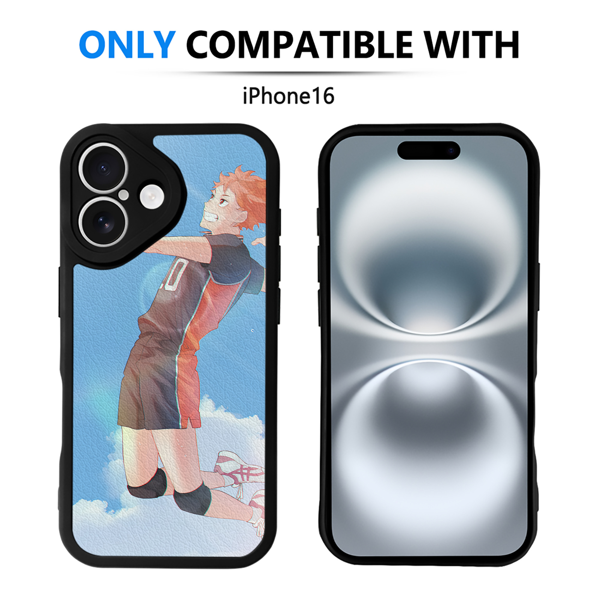 （画像用） ハイキュー!! Haikyu!! 【iPhone 16シリーズ対応】シリコンスマホケース（レザー調） 材質：シリコン